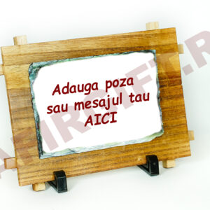 Placa ardezie cu suport lemn