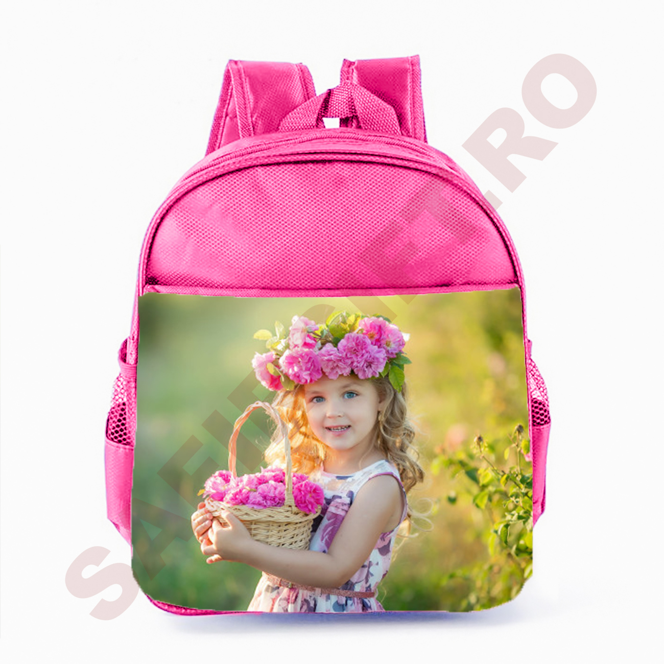 Ghiozdan personalizat roz