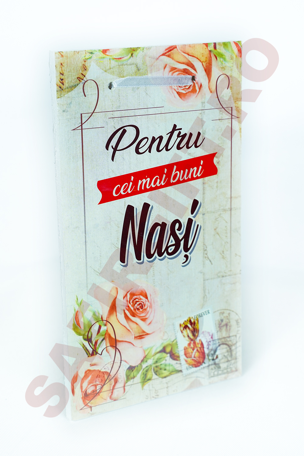 tbl006 Tablou din lemn cu mesaj Pentru ce mai buni nasi wm Tablou din lemn cu mesaj Pentru ce mai buni nasi