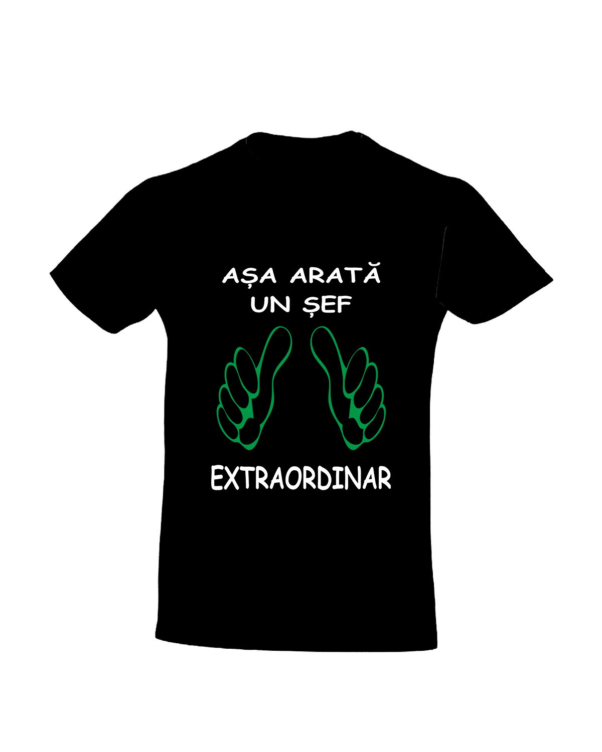 Trc016 Asa arata un sef extraordinar negru Tricou personalizat asa arata un sef extraordinar cadouri pentru sef sefa