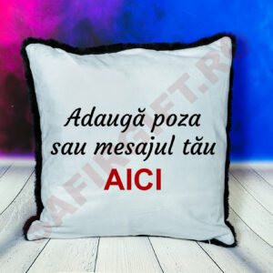 Perna blana neagra 40x40 personalizata