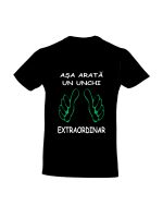 trc004 Asa arata un UNCHI extraordinar negru Tricou personalizat Asa arata un unchi extraordinar cadouri pentru unchi
