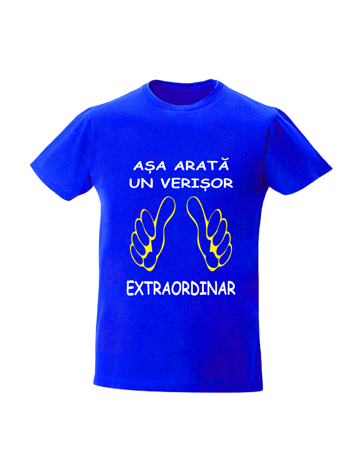 trc014 Asa arata un verisor extraordinar albastru Tricou personalizat Asa arata un verisor extraordinar cadouri pentru verisor