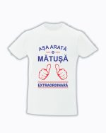 trc022 Asa arata o MATUSA extraordinara alb tricou personalizat asa arata o matusa extraordinara cadouri pentru matusa