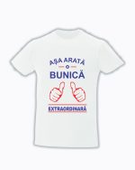 trc024 Asa arata o bunica extraordinara alb Tricou personalizat asa arata o bunica extraordinara cadouri pentru bunica