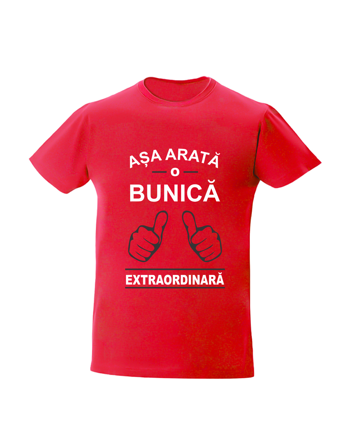 trc024 Asa arata o bunica extraordinara rosu Tricou personalizat asa arata o bunica extraordinara cadouri pentru bunica