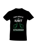 trc025 Asa arata un IUBIT extraordinar negru Tricou personalizat Asa arata un iubit extraordinar cadouri pentru iubit