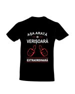 trc030 Asa arata o VERISOARA extraordinara negru Asa arata o verisoara extraordinara cadouri pentru verisoara