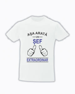 trc031 Asa arata un SEF extraordinar Tricou personalizat Asa arata un sef extraordinar cadouri pentru sef