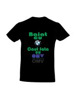 trc032 Baiat cu BMW caut fata cu OMV negru Tricou personalizat Baiat cu bmw caut fata cu OMV cadouri haioase cadouri funny cadouri bmw
