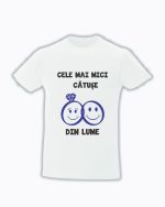 trc037 Cele mai mici catuse din lume alb Tricou personalizat Cele mai mici catuse din lume tricouri cu mesaje haioase