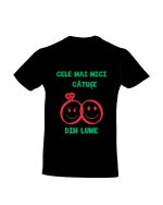 trc037 Cele mai mici catuse din lume negru Tricou personalizat Cele mai mici catuse din lume tricouri cu mesaje haioase