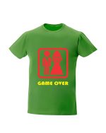 trc039 Game Over verde Tricou personalizat Game over tricouri nunta cu mesaje haioase