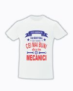 trc041 Toti barbatii s-au nascut egali dar numai cei mai buni devin mecanici alb Tricou personalizat toti barbatii s-au nascut egali dar numai cei mai buni devin mecanici cadouri pentru mecanici tricouri cu mesaje pentru mecanici