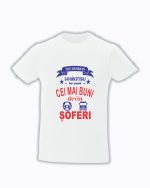 trc043 Toti barbatii s-au nascut egali dar numai cei mai buni devin soferi alb Numai cei mai buni devin soferi tricouri pentru soferi cadouri pentru sofer