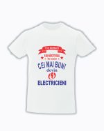 trc044 Toti barbatii s-au nascut egali dar numai cei mai buni devin ELECTRICIENI alb Toti barbati s-au nascut egali dar numai cei mai buni devin electricieni cadouri pentru electricien tricouri pentru electricieni