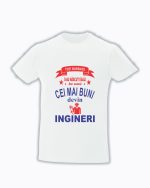 trc045 Toti barbatii s-au nascut egali dar numai cei mai buni devin INGINERI alb Tricou personalizat Toti barbatii s-au nascut egali dar numai cei mai buni devin ingineri cadouri pentru ingineri tricouri pentru ingineri
