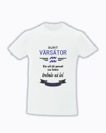 trc054 Sunt varsator , Ca sa tii pasul cu mine trebuie sa iei racheta alb Tricou Personalizat Zodia Varsator! cadouri pentru varsatori