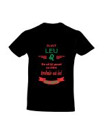 trc056 Sunt LEU , Ca sa tii pasul cu mine trebuie sa iei racheta negru Tricou Personalizat Sunt Zodia Leu ! cadouri pentru lei