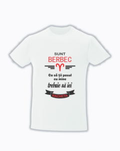 trc057 Sunt BERBEC , Ca sa tii pasul cu mine trebuie sa iei racheta Tricou Personalizat Sunt Zodia Berbec! cadouri pentru berbeci