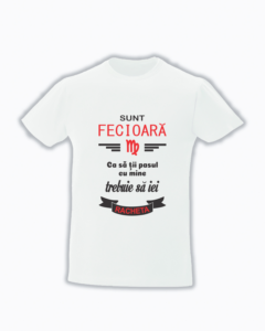 trc059 Sunt FECIOARA , Ca sa tii pasul cu mine trebuie sa iei racheta Tricou personalizat Zodia Fecioara! cadouri pentru fecioare