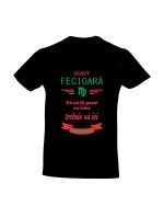 trc059 Sunt FECIOARA , Ca sa tii pasul cu mine trebuie sa iei racheta negru Tricou personalizat Zodia Fecioara! cadouri pentru fecioare