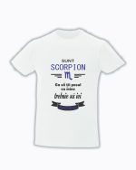 trc060 Sunt SCORPION , Ca sa tii pasul cu mine trebuie sa iei racheta alb Tricou personalizat Zodia Scorpion! cadouri pentru scorpioni