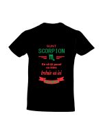 trc060 Sunt SCORPION , Ca sa tii pasul cu mine trebuie sa iei racheta negru Tricou personalizat Zodia Scorpion! cadouri pentru scorpioni