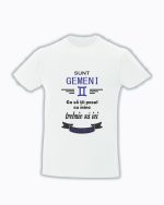 trc062 Sunt GEMENI , Ca sa tii pasul cu mine trebuie sa iei racheta alb Tricou Personalizat Zodia Gemeni! cadouri pentru gemeni