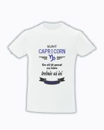 trc063 Sunt CAPRICORN , Ca sa tii pasul cu mine trebuie sa iei racheta alb Tricou personalizat Zodia Capricorn! cadouri pentru capricorni