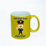 CN003 Cel mai bun politist aurie Cana personalizata Cel mai bun politist