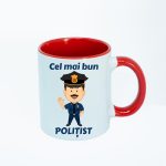 CN003 Cel mai bun politist maner rosu Cana personalizata Cel mai bun politist