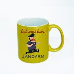 CN005 Cel mai bun jandarm aurie Cana personalizata Cel mai bun jandarm