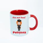 CN006 Cea mai buna politista maner rosu Cana personalizata cea mai buna politista