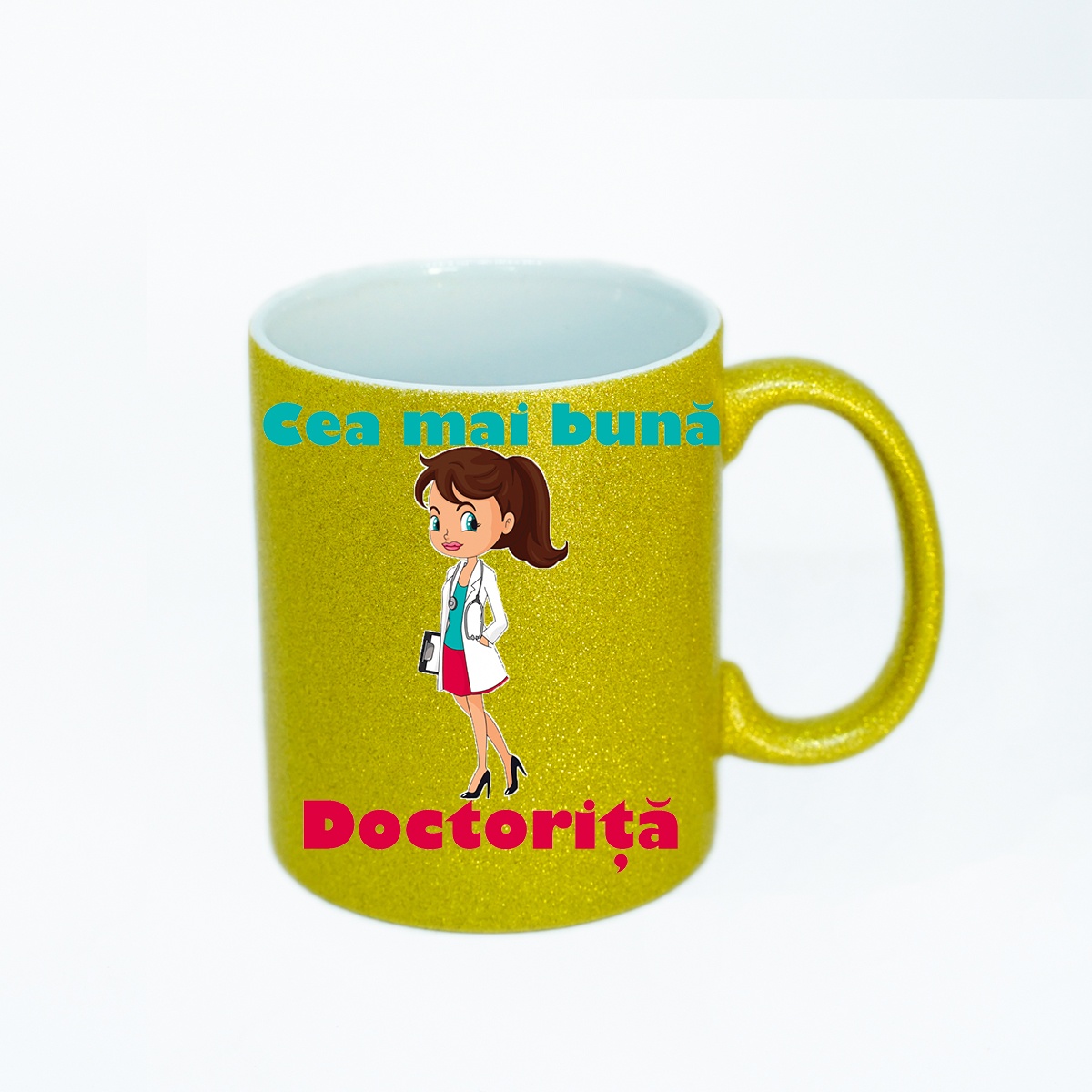 CN008 Cea mai buna doctorita aurie Cana personalizata cea mai buna doctorita