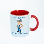 CN013 Cel mai bun electrician maner rosu Cana Personalizata Cel mai bun electrician