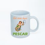 CN014 Cel mai bun pescar alba simpla Cana personalizata Cel mai bun pescar