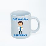 CN015 Cel mai bun asistent alba simpla Cana personalizata Cel mai bun asistent
