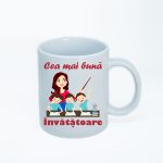 CN017 Cea mai buna invatatoare alba simpla Cana personalizata Cea mai buna invatatoare