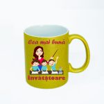 CN017 Cea mai buna invatatoare aurie Cana personalizata Cea mai buna invatatoare
