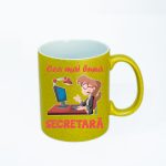 CN018 Cea mai buna secretara aurie Cana personalizata Cea mai buna secretara