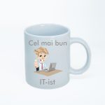 CN019 Cel mai bun IT-ist alba simpla Cana personalizata Cel mai bun IT-ist
