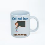 CN021 Cel mai bun invatator alba simpla Cana personalizata Cel mai bun invatator