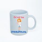 CN025 Cel mai bun stomatolog alba simpla Cana personalizata Cel mai bun stomatolog