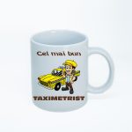 CN026 Cel mai bun taximetrist alba simpla Cana personalizata Cel mai bun taximetrist