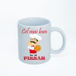 CN027 Cel mai bun pizzar alba simpla Cana personalizata Cel mai bun pizzar