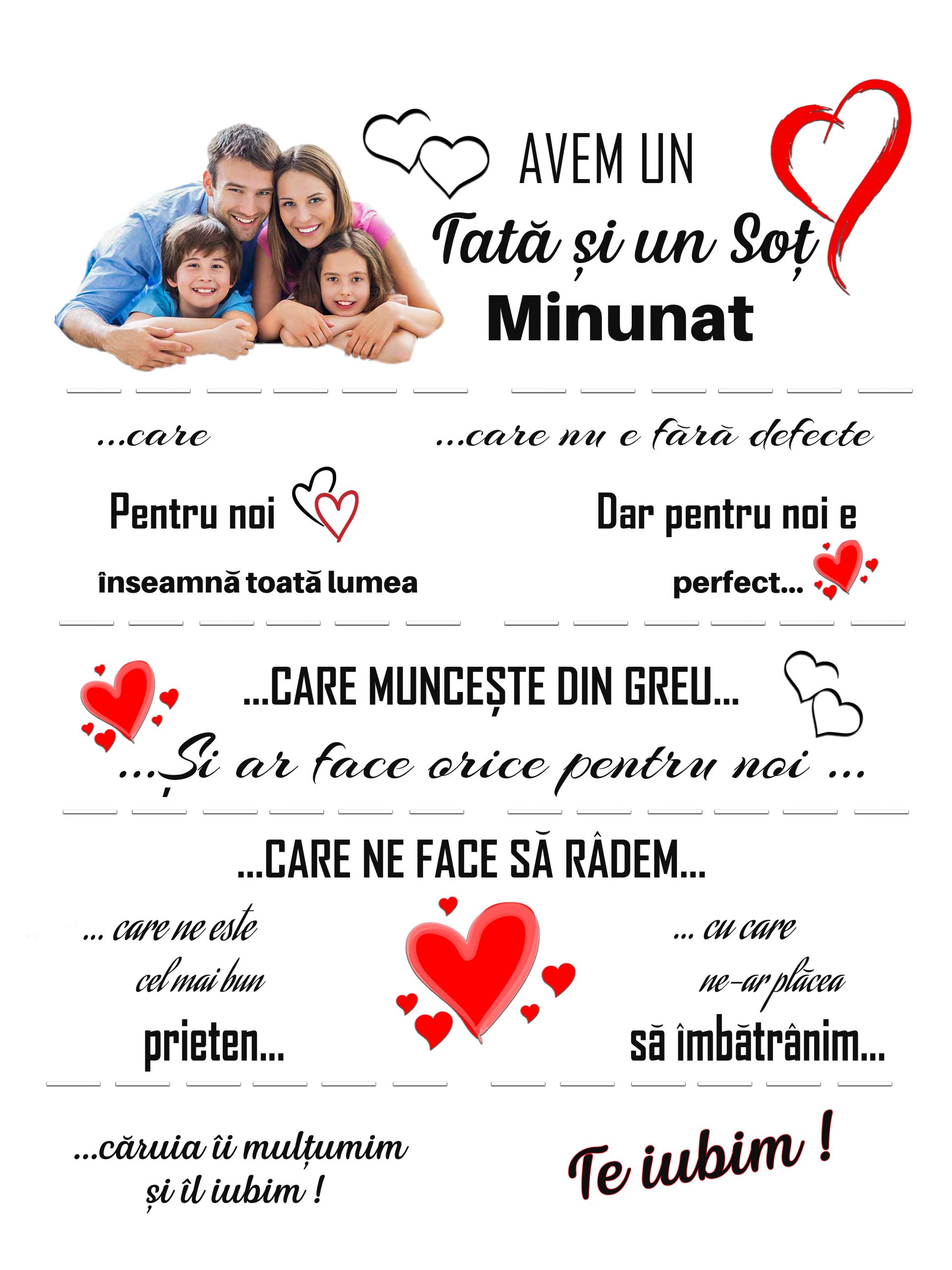 CNV003 Avem un tata si un sot minunat Tablou Canvas Avem un tata si un sot minunat