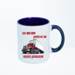 Cana personalizata Cel mai bun sofer de tir maner albastru Cana personalizata Cel mai bun sofer de tir