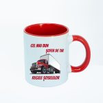 Cana personalizata Cel mai bun sofer de tir maner rosu Cana personalizata Cel mai bun sofer de tir