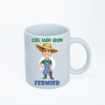 CN038 Cel mai bun fermier alba simpla Cana personalizata Cel mai bun fermier
